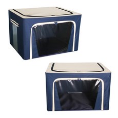 礦用布藝生活箱100L, 2入, 海軍藍