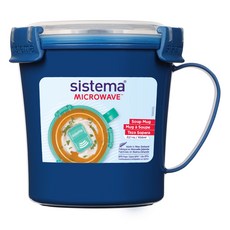 Sistema 전자레인지용 수프 머그 멀티 찜기 656ml 미디움, 인디고블루, 1개