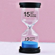 에베로 심플 베이직 컬러 모래시계 15분, BLUE