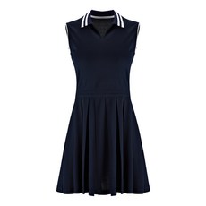 HALEY 女款翻領無袖百褶洋裝 HU-KD1007NY01