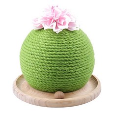 貓咪球型抓板, 綠色, 1個