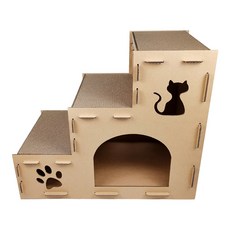 DING DONG PET 3層階梯式貓抓屋, 單色, 1組