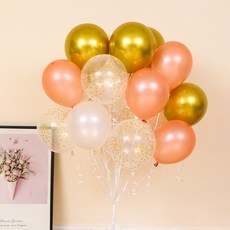 天花板5彩亮片氣球 4款 5入, 玫瑰, 1套