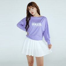 soleil 女款微笑花朵蝙蝠袖長袖防磨衣上衣