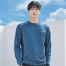 HERRINGBONE apparel 男士涼感網眼寬鬆版長袖防磨衣 RG347M, 深藍色