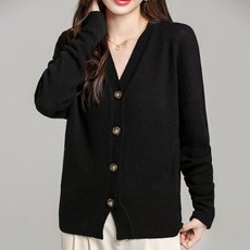 여성용 소프트 데일리 심플 니트 스웨터 가디건