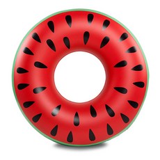 Solid Room成人用戲水圓形西瓜設計泳圈, 紅色, 1個