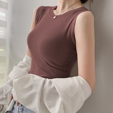 루나걸 여성용 코듀 라운드 나시 티