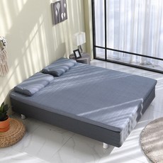 침대생각 마약 에어홀 메모리폼토퍼 매트리스, 도트챠콜, 7cm