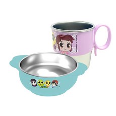 LE BARN 辛比的怪怪屋防滑不鏽鋼手把碗+杯子, 混色, 1組