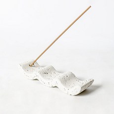 陶瓷波浪設計線香座 MW0159, 白色