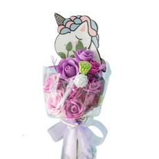 DIY 부직포 꽃다발 투명 포장, 1세트, 유니콘