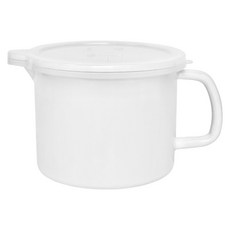 Howls Home Bon Appé 搪瓷測量杯 + 蓋子套裝 L(直徑 15 cm x 高 12 cm), 白色, 1組, 1.7L