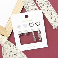 日常造型耳環 4款 各2入