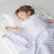 유트러스 풍기인견 체크 홑이불, 라벤더 체크