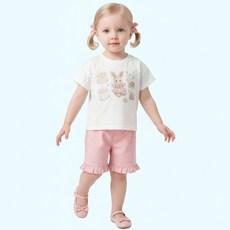Blyonkids 兒童小兔子短袖上下裝套組