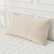 아이닉스 벨라 극세사 침대 헤드쿠션커버 솜포함, 베이지