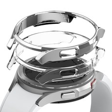 Ringke Galaxy Watch 4超薄手錶硬殼 42mm, 透明+銀色