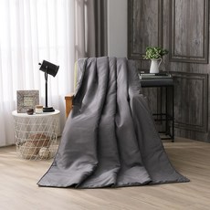 Ishur 伊舒爾 素色柔絲棉 鋪棉涼被, 古銅灰