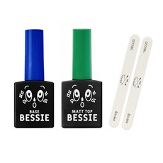 BESSIE 基底凝膠 + 霧面上層凝膠 + 木質磨棒 2入組, 基底凝膠, 霧面上層凝膠, 木質磨棒, 1套