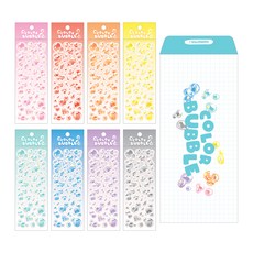 WANNATHIS 彩色氣泡密封貼紙組, 混色, 1組