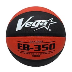 台灣 Vega EB350 系列7號橡膠籃球 黑色/紅色, 1顆, OBR-754BKR