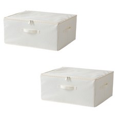 패브릭 수납 옷 정리박스 32L YT_RA1515, 화이트 소형, 2개