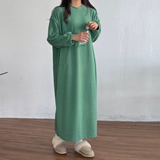 Bori 플리스 R 오버핏 롱 임산부 원피스 a83