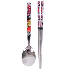 LILFANT Marvel蜘蛛人筷子湯匙組 MV7227, 蜘蛛人款, 湯匙+筷子