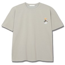 일루소 남녀공용 로고 유니버스 베어 아이스 분또 오버핏 반팔 티셔츠