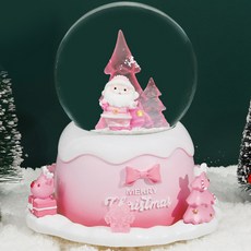 Quardi 聖誕音樂盒雪球自動降雪全旋轉站立式聖誕老人特大號, 混色