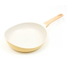 chefria 電磁爐適用Picnic系列大理石塗層輕量橢圓煎鍋 黃色, 26cm, 1個