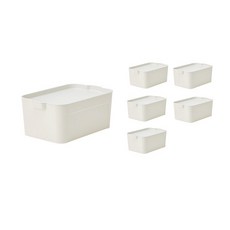 LocknLock 樂扣樂扣 可堆疊收納箱 HPI1013IS6 10L, Ivory, 6入