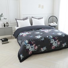 &STICH 群花盛放印花天絲棉被套, 灰色