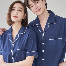 디에스도씨 냉감 실크터치 카라 잠옷 상하의 2종 세트