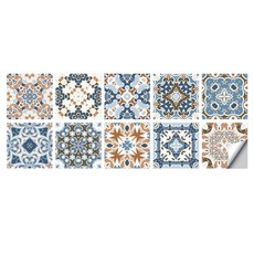 浴室瓷磚裝飾貼紙 10張入, 19