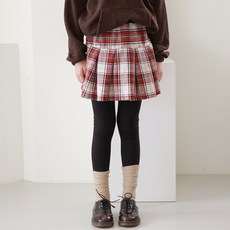 Nanajuni 女童學院風格紋裙褲