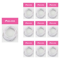 Uniart 彩色橡皮筋 1000 10入, 10個, 白色
