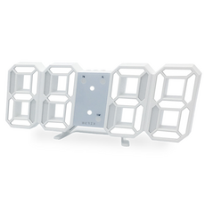 ZENOVE Berix 3D 迷你 LED 壁鐘, 白色