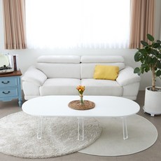 스토리퍼니쳐 국내생산 E0 LPM 9파이 오벌 거실 쇼파 테이블 고객직접설치, 퓨어 화이트