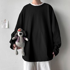 마켓A 오버핏 무지 긴팔 티셔츠