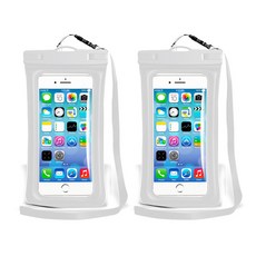 DC NET WORK 高級智能手機管狀防水包, 白色的, 2個