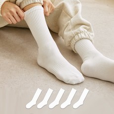 your.s 女款加厚羅紋素色長筒襪 5雙