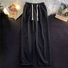 구디프 남성용 스트릿 스트링 와이드 일자핏 팬츠