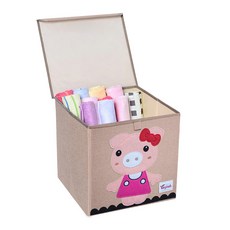 스윗조이 동물 친구들 수납 박스 스툴 의자, 리본돼지