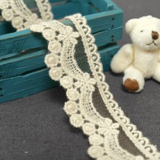 슈슈룸 망사 레이스 방울 1260cm, 망사레이스-방울(베이지), 1개