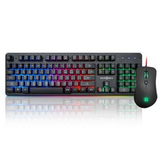 MICRONICS 電競電腦配件組, 黑色的, GS260K（鍵盤）、GS260M（鼠標）, 一般型