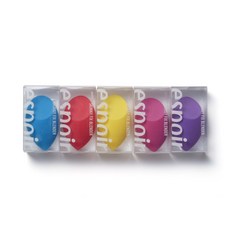 espoir 艾絲珀 Skinny fix多色斜角美妝蛋組 5入, 1組, 藍色+粉色+黃色+紅色+紫色