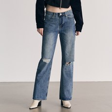 WONDERPLACE 女款 ORDINARY HOLIDAY 復古直筒牛仔褲 W7C24RHDP106