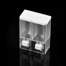 免鑽孔浴室按壓瓶 250ml, 透明, 2個